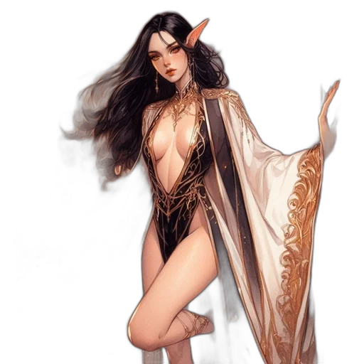 dragon, dress, fantasy art, concept art transparent PNG cut-out