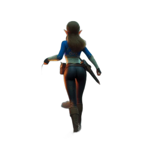 jacket, weapon, staff, robot transparent PNG cut-out