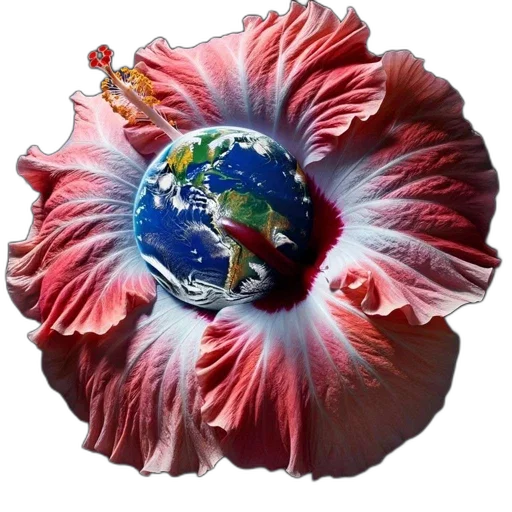 flower, crown, umbrella, staff transparent PNG cut-out