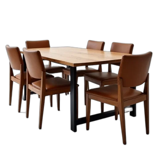 furniture, 3d render, set, six transparent PNG cut-out