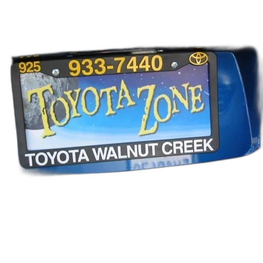 blue, toyota, personalized, license transparent PNG cut-out