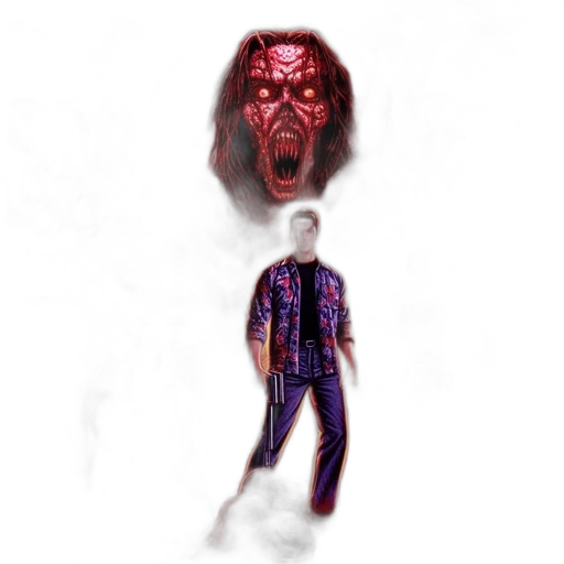 creature, mask, face, jacket transparent PNG cut-out