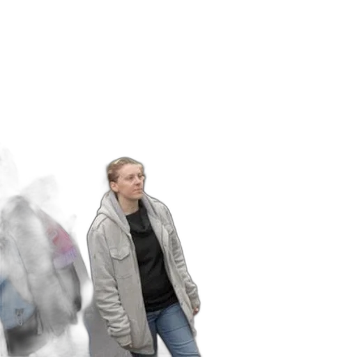 jacket, umbrella, robot, staff transparent PNG cut-out