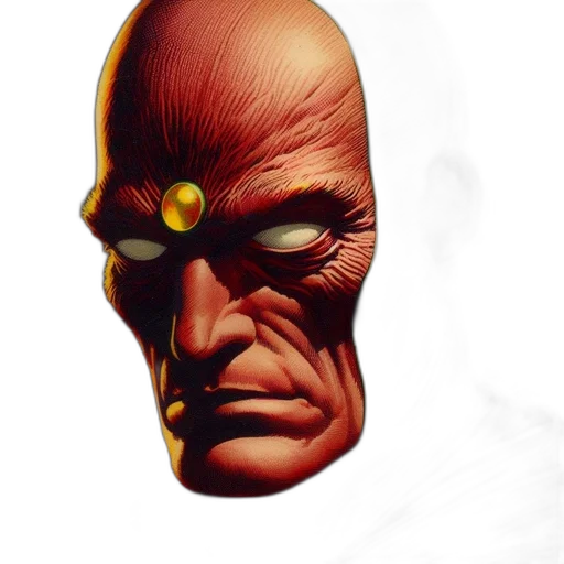 mask, face, staff, comic book art transparent PNG cut-out