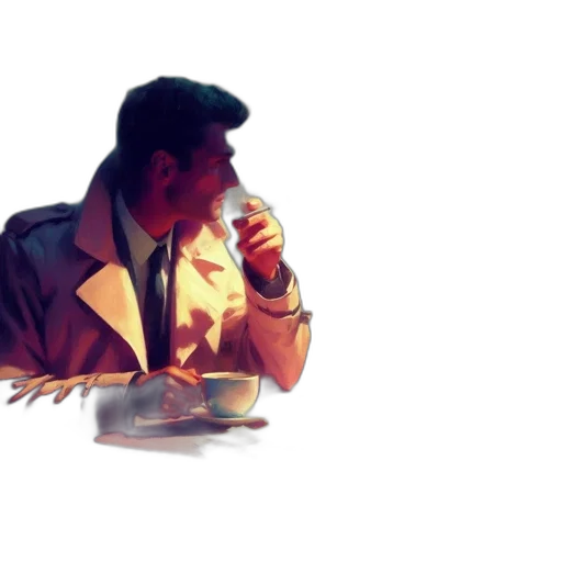 jacket, food, face, concept art transparent PNG cut-out