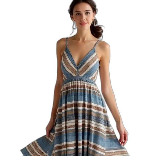 dress, blue, earth tones, woman transparent PNG cut-out