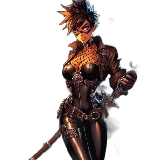 comic book art, concept art, cyberpunk, fantasy art transparent PNG cut-out