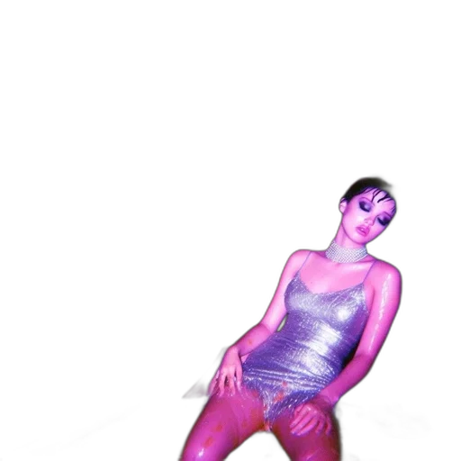 dress, creature, robot, vaporwave transparent PNG cut-out
