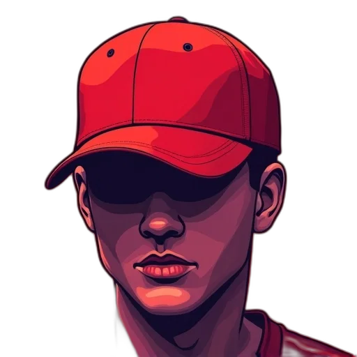 face, hat, comic book art, cartoon transparent PNG cut-out