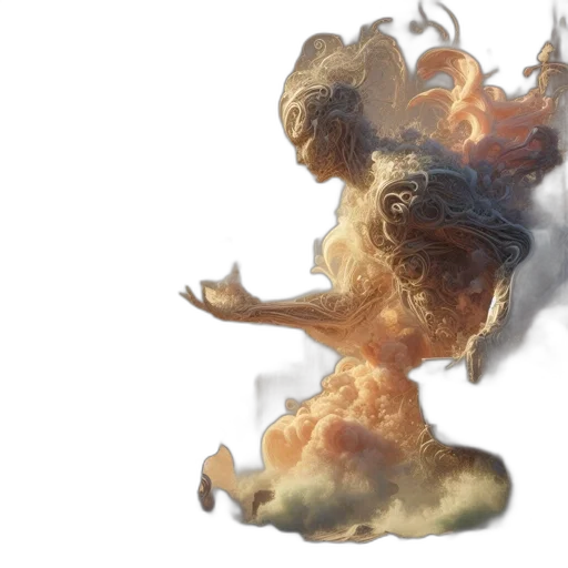 dragon, hair, creature, mask transparent PNG cut-out