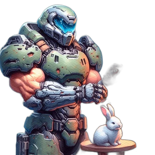 robot, weapon, concept art, pixel art transparent PNG cut-out