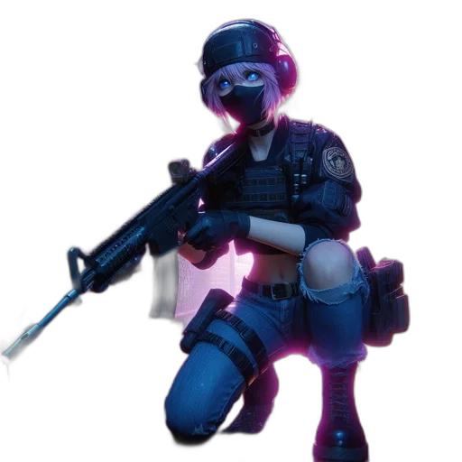weapon, robot, staff, mask transparent PNG cut-out