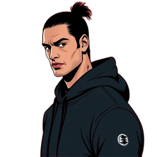 jacket, face, staff, hair transparent PNG cut-out