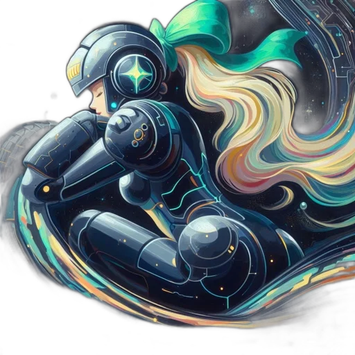 robot, shoes, mask, hair transparent PNG cut-out
