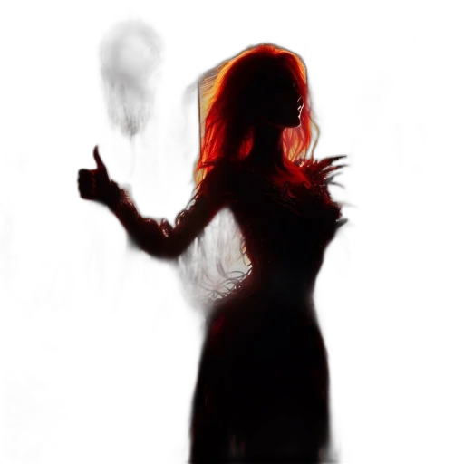 dress, mask, staff, hair transparent PNG cut-out