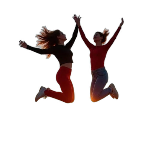 3d render, photorealistic, two, young transparent PNG cut-out