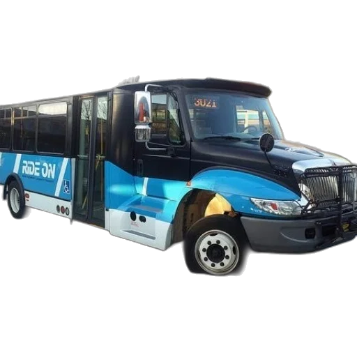 blue, white, bus, words transparent PNG cut-out