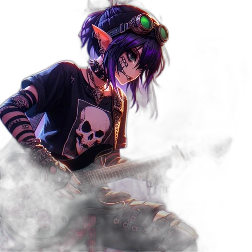 jacket, weapon, hat, anime transparent PNG cut-out