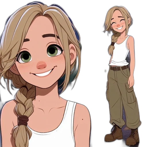 cartoon, concept art, anime, fantasy art transparent PNG cut-out