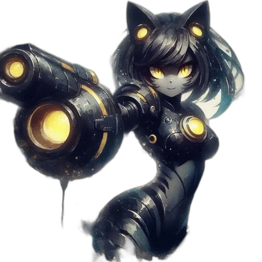 weapon, staff, robot, mask transparent PNG cut-out