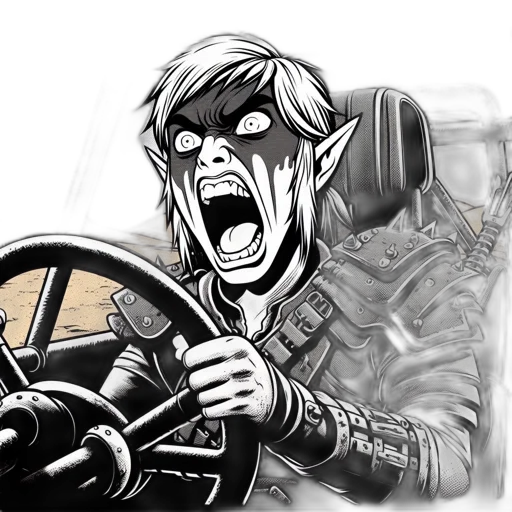 car, concept art, comic book art, cartoon transparent PNG cut-out