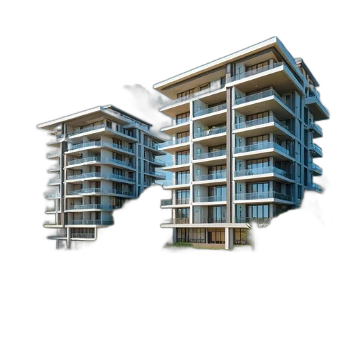 building, 3d render, photorealistic, concept art transparent PNG cut-out