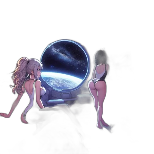 creature, hair, dress, concept art transparent PNG cut-out