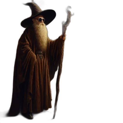 staff, hat, dragon, creature transparent PNG cut-out