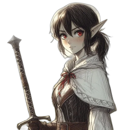 staff, sword, weapon, fantasy art transparent PNG cut-out