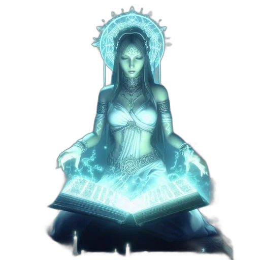 dress, crown, jewelry, staff transparent PNG cut-out