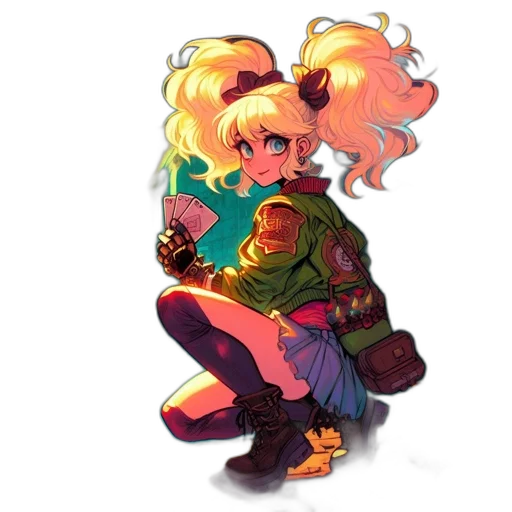 dragon, weapon, jacket, staff transparent PNG cut-out