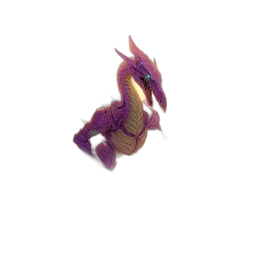 dragon, creature, animal, staff transparent PNG cut-out