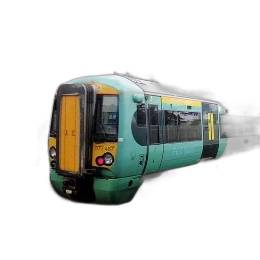 3d render, photorealistic, green, train transparent PNG cut-out