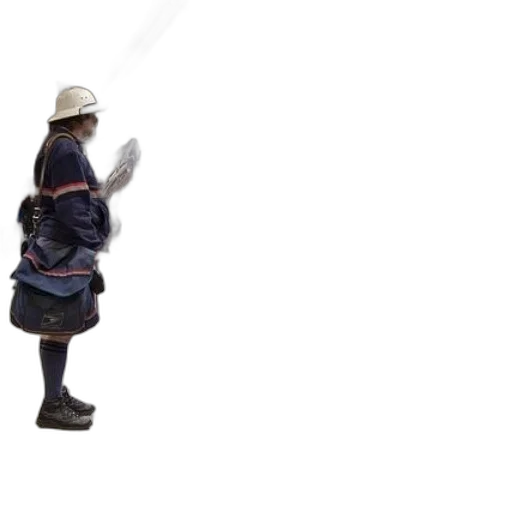 staff, hat, umbrella, jacket transparent PNG cut-out