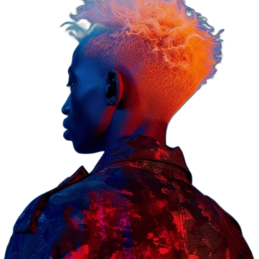 hair, jacket, face, crown transparent PNG cut-out