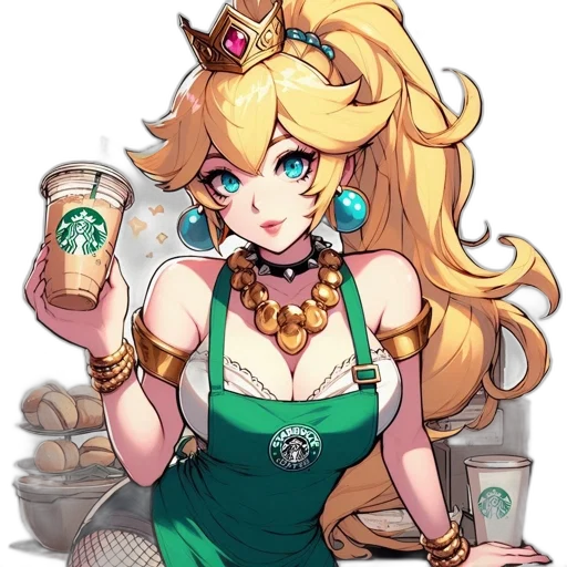 crown, staff, dress, pixel art transparent PNG cut-out