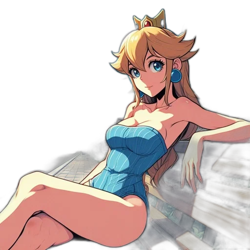 dress, crown, staff, anime transparent PNG cut-out