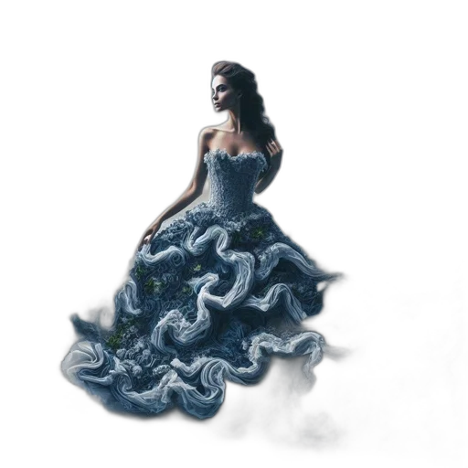 dress, crown, creature, dragon transparent PNG cut-out