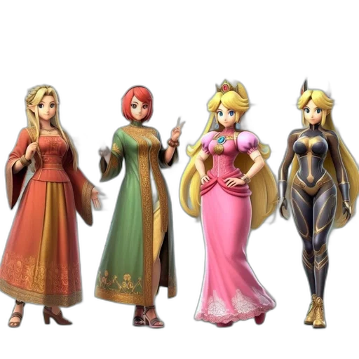 dress, concept art, 3d render, fantasy art transparent PNG cut-out