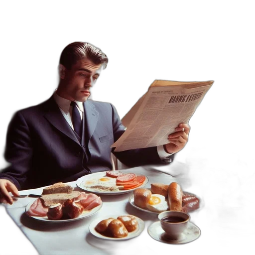 food, jacket, photorealistic, man transparent PNG cut-out