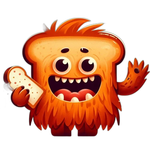 food, animal, concept art, cheerful transparent PNG cut-out
