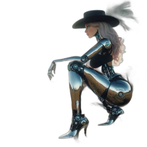 robot, concept art, fantasy art, cyberpunk transparent PNG cut-out