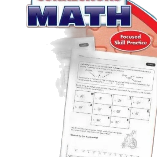 math, workbook, titled, focused transparent PNG cut-out