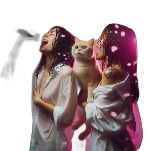 photorealistic, concept art, vaporwave, oil painting transparent PNG cut-out