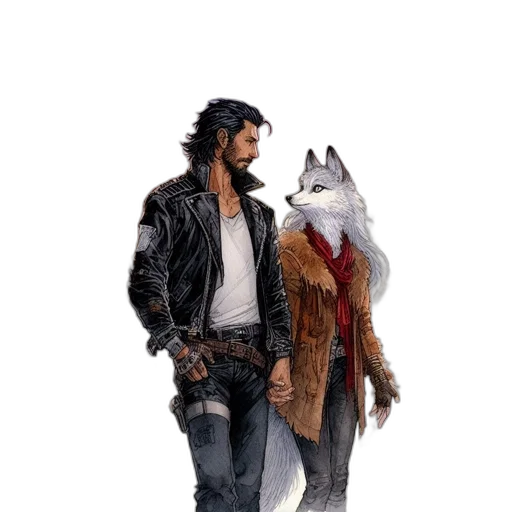 jacket, animal, concept art, fantasy art transparent PNG cut-out