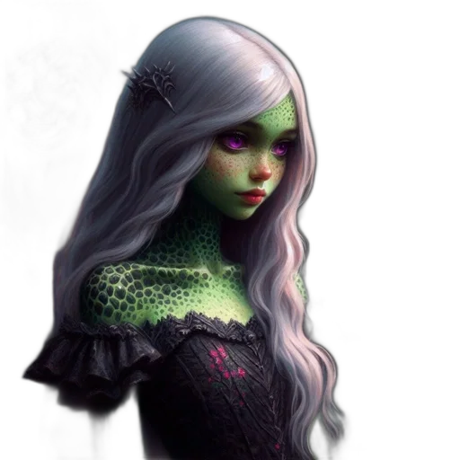 dress, fantasy art, concept art, 3d render transparent PNG cut-out