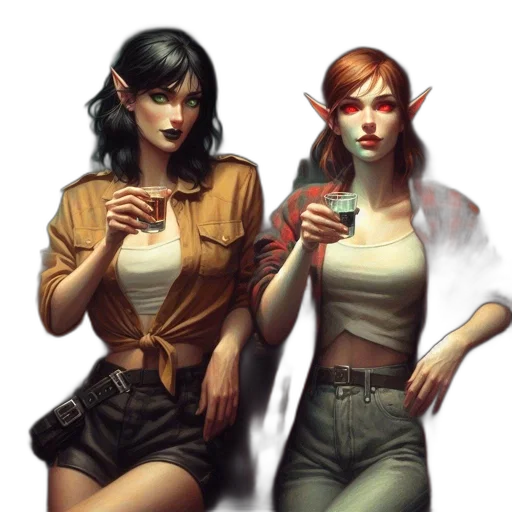 concept art, fantasy art, comic book art, cyberpunk transparent PNG cut-out