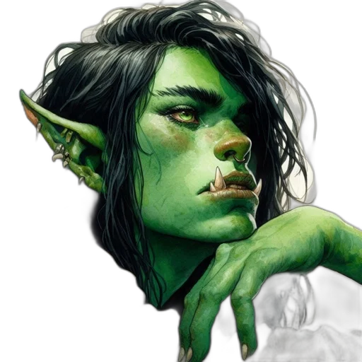 face, mask, staff, fantasy art transparent PNG cut-out