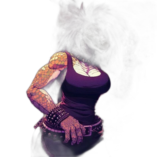 dress, hair, dragon, concept art transparent PNG cut-out