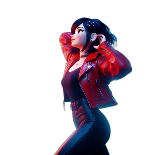 jacket, weapon, concept art, 3d render transparent PNG cut-out
